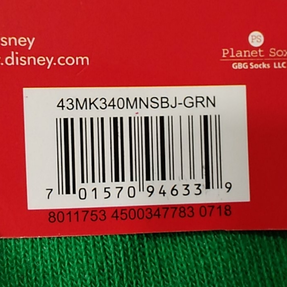 6pk Disney Christmas Socks Sz:6-12 - Picture 4 of 4